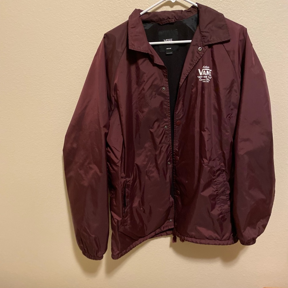 Vans medium purple button up raincoat